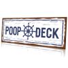 Jetec POOP DECK Sign Nautical Nursery Wall Decor Rustic Beach Bathroom Wood Sign Nautical Boat Decor Ocean Coastal Theme Decorations for Home Hanging for Ocean Bathroom 15.7 x 5.9 Inch(White) view 1