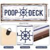 Jetec POOP DECK Sign Nautical Nursery Wall Decor Rustic Beach Bathroom Wood Sign Nautical Boat Decor Ocean Coastal Theme Decorations for Home Hanging for Ocean Bathroom 15.7 x 5.9 Inch(White) view 2