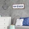 Jetec POOP DECK Sign Nautical Nursery Wall Decor Rustic Beach Bathroom Wood Sign Nautical Boat Decor Ocean Coastal Theme Decorations for Home Hanging for Ocean Bathroom 15.7 x 5.9 Inch(White) view 4