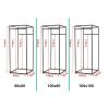 EYPKPL Changing Room Square Fitting Room Metal with High Shading Rate Curtain Kit Detached Changing Room Removable Clothing Store Changing Room Privacy Space view 2