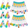 28 Pack Pop Fidget Toys Bulk Keychain for Kids,Mini Pop its with 3D Animal Cute Keychains for School Classroom Gifts,Party Favors for Kids view 1