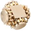Finger Gyroscope, Cube Shaped Gear Fingertip Gyroscope Decompression Toys Stress Relief with Super Smooth Bearings for Adults Kids ((Magic Cube Gear Gyro-Pure Brass)) view 1