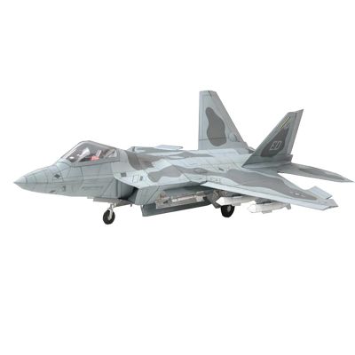 DAGIJIRD (Unassembled Kit) 1/33 Scale F22 Fighter Military Plane Model Simulation Aircraft Model Handmade DIY Paper Model
