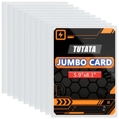 Jumbo-Card-Sleeves 4 Mil 5.9x8.1 Extra-Thick Big Card Protector Sleeves Jumbo Card Protector-50 Pack