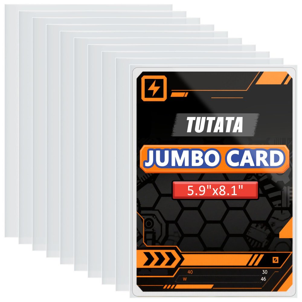 Jumbo-Card-Sleeves 4 Mil 5.9x8.1 Extra-Thick Big Card Protector Sleeves Jumbo Card Protector-50 Pack