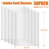 Jumbo-Card-Sleeves 4 Mil 5.9x8.1 Extra-Thick Big Card Protector Sleeves Jumbo Card Protector-50 Pack view 2
