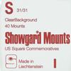 Showgard Stamp Mounts Clear Background Precut Size S 31 x 31mm 40 Mounts view 1