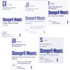 Showgard Stamp Mounts Black Background Precut Less Common Size Value Pack Vertical Orientation view 1