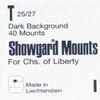 Showgard Stamp Mounts Black Background Precut Less Common Size Value Pack Vertical Orientation view 4
