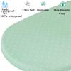Waterproof Bassinet Sheets, No Need for Bassinet Mattress Pad Cover, 2 Pack Stretch Jersey Knit Super Soft fit for Cradle Oval Rectangle Hourglass Mattress Green Botanical Leaf & Dots view 2