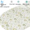 Waterproof Bassinet Sheets, No Need for Bassinet Mattress Pad Cover, 2 Pack Stretch Jersey Knit Super Soft fit for Cradle Oval Rectangle Hourglass Mattress Green Botanical Leaf & Dots view 3