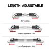 7Pcs Aluminum Alloy Adjustable Turnbuckles Camber Link with Rod Ends Sets Fit for 1/10 Traxxas Slash 4x4/2WD/Hoss 4X4 VXL/2WD/Rustler 4X4 VXL/2WD/Stampede 4X4 VXL /2WD Upgrades,Black view 2