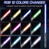 Borlvias Heavy Dueling Pro Light Saber Smooth Swing Motion Control Metal Hilt 16 Sound Fonts Blaster Sword Halloween Party Cosplay Props(Premium RGB, 32inch Blade) view 3
