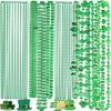 Haconba 48 Pcs St Patricks Day Necklace Shamrock Decor Bead Necklace Green Hat Necklace Irish Clover Necklace for Kids Adults St Patricks Day Irish Party Supplies view 1