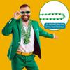 Haconba 48 Pcs St Patricks Day Necklace Shamrock Decor Bead Necklace Green Hat Necklace Irish Clover Necklace for Kids Adults St Patricks Day Irish Party Supplies view 3