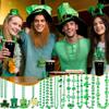 Haconba 48 Pcs St Patricks Day Necklace Shamrock Decor Bead Necklace Green Hat Necklace Irish Clover Necklace for Kids Adults St Patricks Day Irish Party Supplies view 4