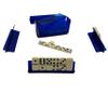 Ready Covers Luxury Lucite Domino Game Set with Lucite Box and Tile Holders (Navy/Blue) view 1