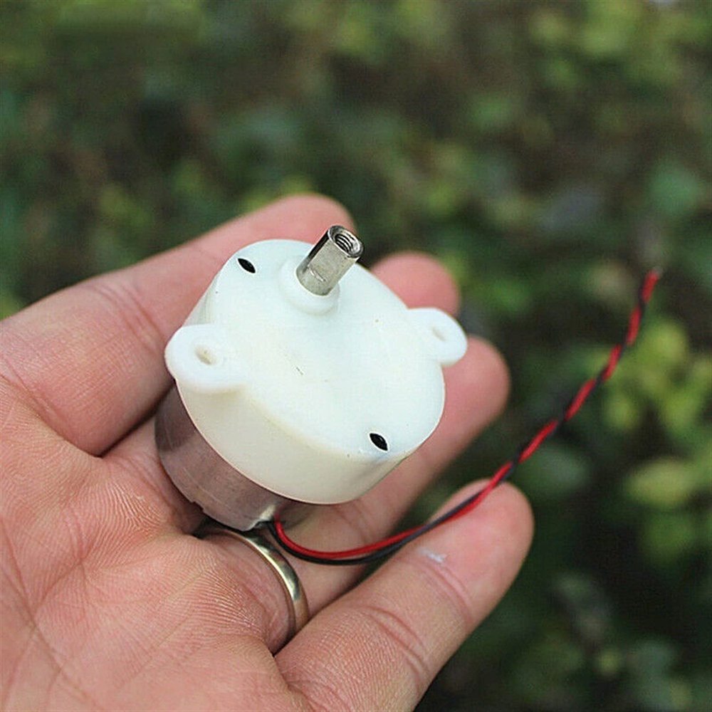 Rotating Electric DIY Toy Hobby Model electronic starter, DC 3V 2RPM/ DC 5V 3PRM, Micro Mini 300 Worm Gear electronic starter, 32mm Gearbox Threaded Shaft, Slow Speed Turbo Reducer Hobby Upgrade