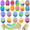 AMENON 24 Pack Easter Basket Filled with Butter Slime Kit Non-Sticky,Eggs Slime Stress Relief Squeeze Toys Surprise Egg for Kids Easter Hunt,Basket Stuffers for Classroom Prize and Party Favors view 1