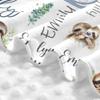 Personalized Baby Car Seat Cover Custom Name CarSeat Canopy Customized Sloth Newborn Nursing Breastfeeding Cover Minky Baby Blanket Infant Car Seat Canopies for Baby Girls Boys view 4