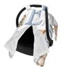 Personalized Baby Car Seat Cover Custom Name CarSeat Canopy Customized Bear Newborn Nursing Breastfeeding Cover Minky Baby Blanket Infant Car Seat Canopies for Baby Girls Boys view 2