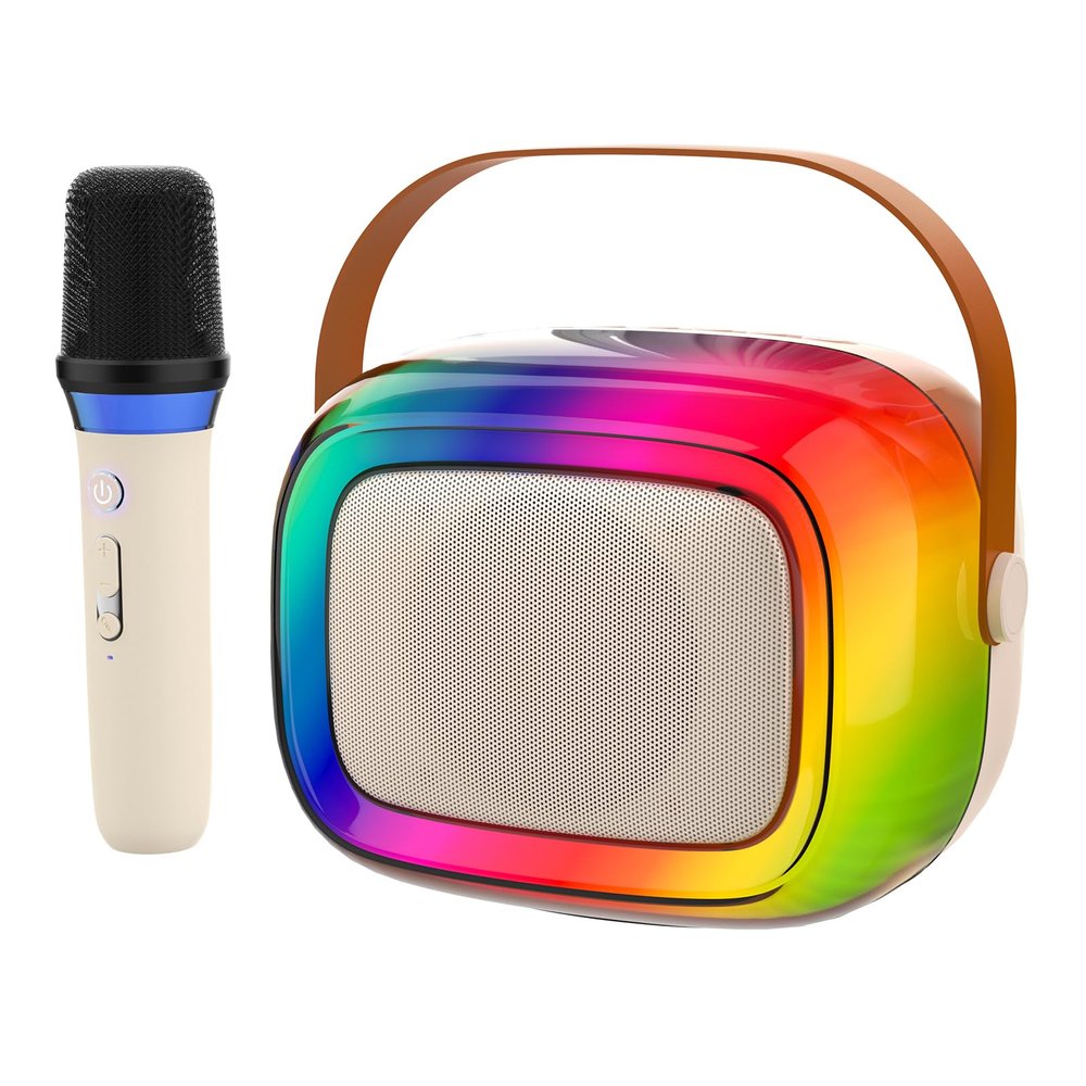 Karaoke Machine for Kids, Girl Toys Christmas Birthday Gifts for Ages 4-12 Girls, Boys, Guyucom Portable Bluetooth Karaoke Machines with 1 Wireless Mic for 4,5,6,7,8,9,10,11,12+ Year Old Kid Party