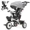EOOWOY Toddler Tricycle with Push Handle, 7 in 1 Stroller Trike with 360 Swivel Seat, Reclining Backrest, All-Terrain Wheels, Dual Brakes, Canopy & Storage, Gift for Kids 18 Months to 5 Years, Gray view 1