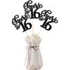 12 PCS Cheers to 16 Centerpiece Sticks Double Sided Glitter 16th Birthday Cake Toppers Number 16 Centerpieces Table Flower Topper Decorations for 16th Birthday Party Centerpiece Supplies Black view 1