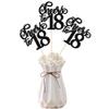 12 PCS Cheers to 18 Centerpiece Sticks Double Sided Glitter 18th Birthday Cake Toppers Number 18 Centerpieces Table Flower Topper Decorations for 18th Birthday Party Centerpiece Supplies Black view 1