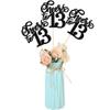 12 PCS Cheers to 13 Centerpiece Sticks Double Sided Glitter 13th Birthday Cake Toppers Number 13 Centerpieces Table Flower Topper Decorations for 13th Birthday Party Centerpiece Supplies Black view 1