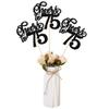 12 PCS Cheers to 75 Centerpiece Sticks Double Sided Glitter 75th Birthday Cake Toppers Number 75 Centerpieces Table Flower Topper Decorations for 75th Birthday Party Centerpiece Supplies Black view 1