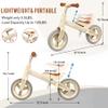 Bobike Toddler Balance Bike Toys for 1 to 6 Year Old Girls Boys Adjustable Seat and Handlebar No-Pedal Training Bike Best Gifts for Kids (Beige) view 4