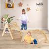 Olakids Pikler Triangle Set 7 in 1 Climbing Toys for Toddlers 1-3 Inside Foldable Wood Montessori Jungle Gym with Ramp Slide Arch Rocker Ladder Indoor Kids Activity Playground Baby Climber view 2
