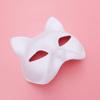 Tofficu 4pcs Cat Mask, Paintable White Cat Mask Animal, Blank to Paint Half Faces for DIY Halloween Cosplay s view 2