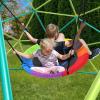 Hapfan 10 ft Climbing Dome Swing Set with Saucer Swing, Jungle Gym for Kids Outdoor Backyard, Supports 800lbs, Easy Asssembly, Rust-Resistant Outdoor Playset for Ages 3-8 8-12 view 2