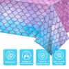 Adirasenotek 3Pcs Mermaid Tablecloths,Mermaid Birthday Decorations Rectangular Plastic Table Covers,Kids' Party Disposable Tablecloths for Decoration,Birthday Party,Baby Showers,87" Lx51 W view 3