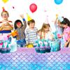 Adirasenotek 3Pcs Mermaid Tablecloths,Mermaid Birthday Decorations Rectangular Plastic Table Covers,Kids' Party Disposable Tablecloths for Decoration,Birthday Party,Baby Showers,87" Lx51 W view 4