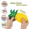 4 Pack Fidget Toys Fruit Silicone Sensory Fidget Poppers Push Bubble Toy, Stress Relief for Autism Anxiety Educational Pop Toys for Kids Adults - Strawberry, Watermelon, Grape, Pineapple view 2