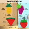 4 Pack Fidget Toys Fruit Silicone Sensory Fidget Poppers Push Bubble Toy, Stress Relief for Autism Anxiety Educational Pop Toys for Kids Adults - Strawberry, Watermelon, Grape, Pineapple view 3