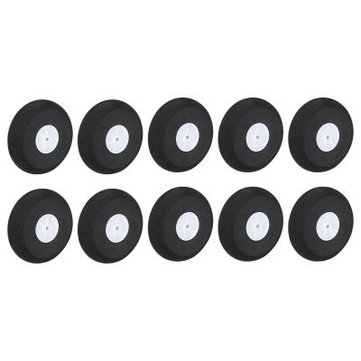MECCANIXITY RC Airplane Wheels 64mm/2.52" Dia RC Airplane Aircraft Sponge Wheels Replacement for DIY Model Plane Helicopter Pack of 10