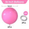 KALOR 36 Inch Giant Hot Pink Balloons, 6 Pack Large Round Hot Pink Latex Balloons for Anniversary, Birthday, Christmas, Wedding, Baby Shower Party Decorations view 2