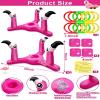 2 Pack Inflatable Flamingo Pool Toys Games Set, 2-in-1 Floating Pool Rings Toss & Cornhole Summer Swimming Luau Party Decor Hawaii Beach Toy Luau Party Games Supplies for Adults view 2