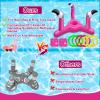 2 Pack Inflatable Flamingo Pool Toys Games Set, 2-in-1 Floating Pool Rings Toss & Cornhole Summer Swimming Luau Party Decor Hawaii Beach Toy Luau Party Games Supplies for Adults view 4