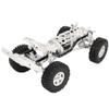 RZXYLRC 4WD Metal Full Chassis Frame Refit Kit with 2 Steering Axles for Axial 1/24 RC Crawler Car SCX24 C10 Chevrolet AXI00001 Assembled Refit kit (Silver) view 2