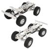 RZXYLRC 4WD Metal Full Chassis Frame Refit Kit with 2 Steering Axles for Axial 1/24 RC Crawler Car SCX24 C10 Chevrolet AXI00001 Assembled Refit kit (Silver) view 4