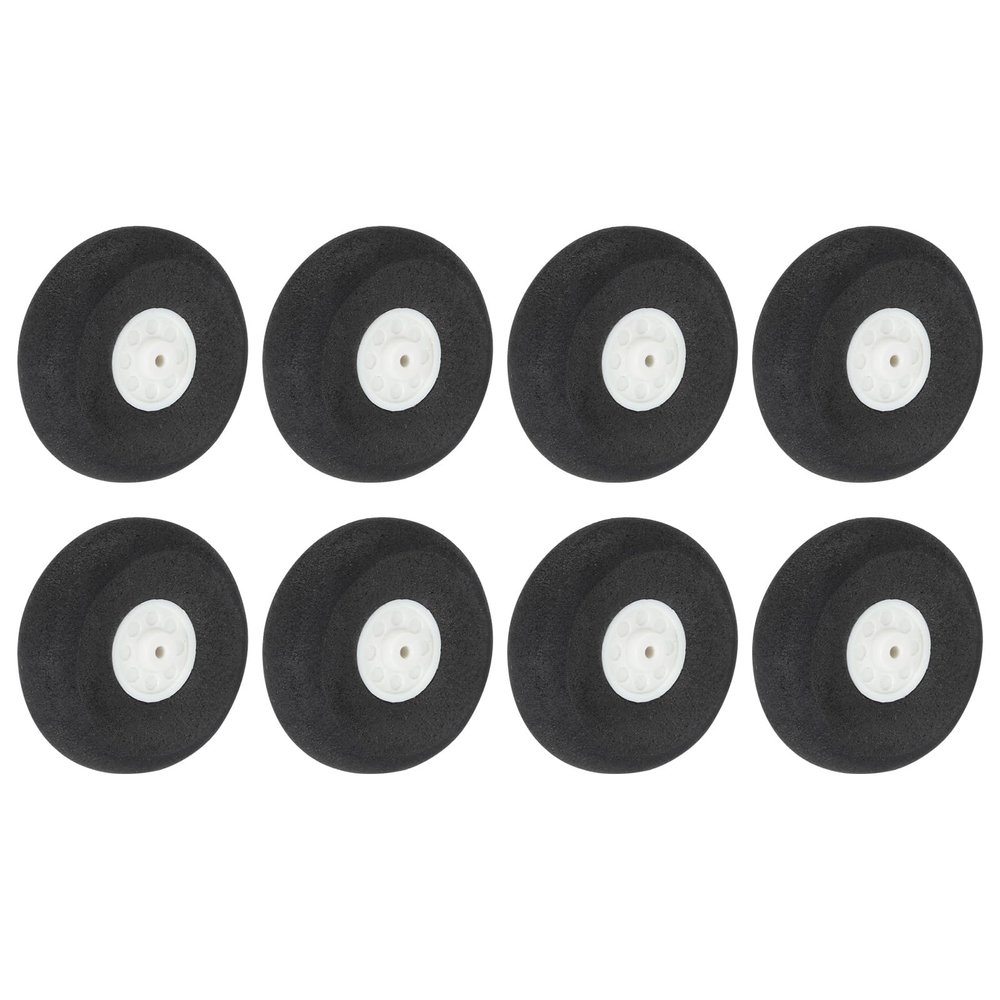 MECCANIXITY RC Airplane Wheels 50mm/1.97" Dia RC Airplane Aircraft Sponge Wheels RC Aircraft Foam Wheel Replacement for DIY RC Model Plane Aircraft RC Helicopter Pack of 8