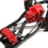 RZXYLRC Carbon Fiber Chassis Frame with Prefixal Transmission for Axial 1/10 SCX10 II 90046 90047 Upgrade Crawler Car Refit Kit Parts with Portal Axles (red) view 3