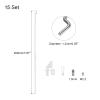 MECCANIXITY 15pcs 1.2x200mm Z Push Rods Parts & 15pcs 1.3mm Adjustable Pushrod Connector Linkage Stopper & 15pcs Nylon Control Horns for DIY RC Car,Boat,Airplane,Helicopter Model Replacement view 2
