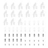 MECCANIXITY 15pcs 1.2x200mm Z Push Rods Parts & 15pcs 1.3mm Adjustable Pushrod Connector Linkage Stopper & 15pcs Nylon Control Horns for DIY RC Car,Boat,Airplane,Helicopter Model Replacement view 3