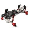 RZXYLRC Carbon Fiber Chassis Frame with Prefixal Transmission for Axial 1/10 SCX10 II 90046 90047 Upgrade Crawler Car Refit Kit Parts with Portal Axles (Silver) view 4